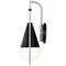 Nuvo Admiral 1-Light Wall Sconce Matte Black and Brushed Nickel White Opal Glass 60/7911 - alternate 6
